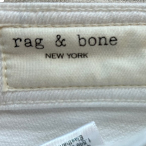 NEW! Rag & Bone Nina High Rise Ankle Skinny 5 Button White Jeans Size 31 - Picture 11 of 11